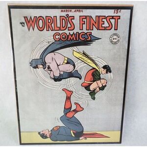 Worlds Finest Comics #33 1948 Batman Vintage DC COMICS Series 11"X14" Poster